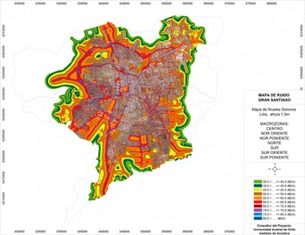 mapa de ruido de Santiago
